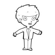 cartoon happy boy N384