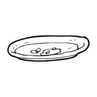 cartoon empty plate N18