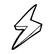 cartoon lightning bolt symbol N36