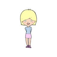 cartoon friendly woman N103