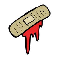 cartoon bloody plaster N11