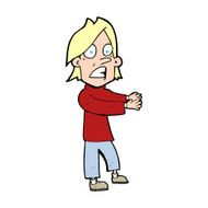 cartoon shocked man N191