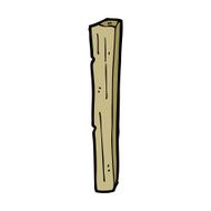 cartoon wooden post N10