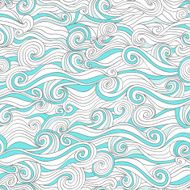 Seamless wave hand-drawn pattern waves N7