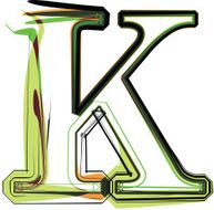 Organic type Letter K