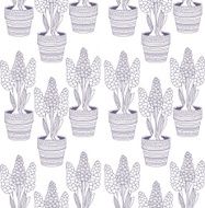 Hyacinths seamless pattern