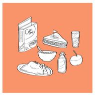 Food Doodle breakfast N3