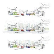 Sketch of traffic road in city for your design N5