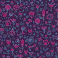 seamless flower pattern vector