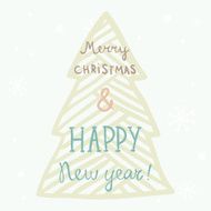 New Year &amp; Merry Christmas greeting card