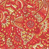Decorative floral ornamental seamless pattern N2