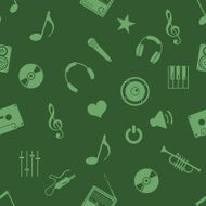vector seamless music pattern