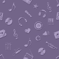 vector seamless music pattern N2