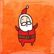 Santa Claus on Grunge Background N2