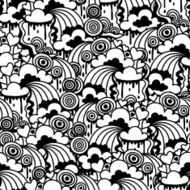 Seamless pattern with abstract doodles