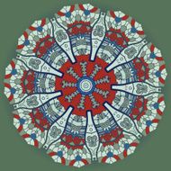 Oriental mandala yoga motif