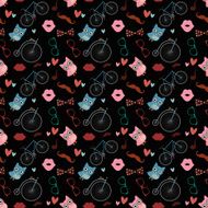Hipster Doodles Colorful Seamless Pattern N2