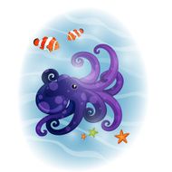 Vector Comic Octopus
