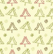 Endless pattern with Christmas trees