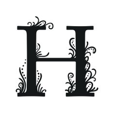 Set of Isolated stylized calligraphic illustrations N36