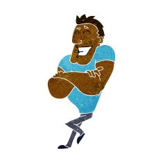 cartoon muscle guy N12