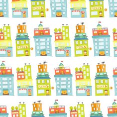 Seamless pattern with houses N8