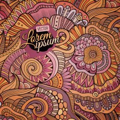 Decorative ethnic vector background N6