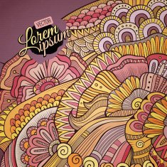 Decorative ethnic vector background N7