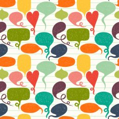 Seamless pattern with comic bubbles