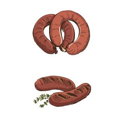 doodle grilled sausages N2