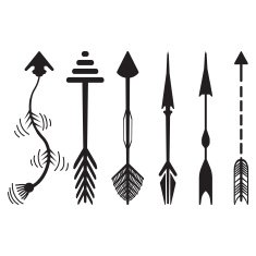 Hand drawn arrows graphic set N2