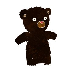 cartoon black bear N55