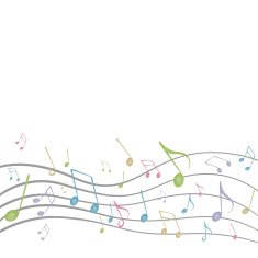 Vector Background with Music Notes N33