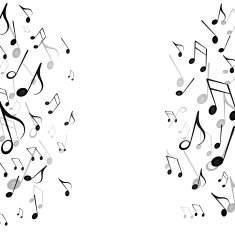 Vector Background with Music Notes N34