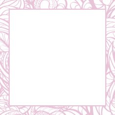 Hand drawn floral pink border N3