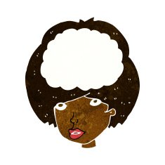 cartoon empty headed woman N15