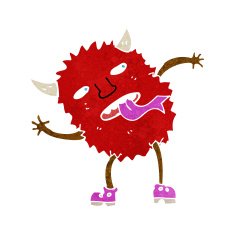 funny cartoon monster N67