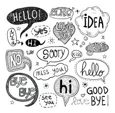 Speech bubbles vector illustration N32