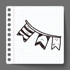 birthday hanging doodle drawing N33