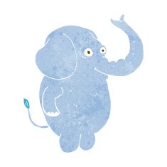 cartoon funny elephant N25