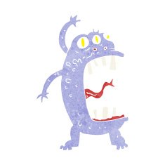 cartoon crazy monster N63