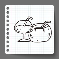 coconut drink doodle N7