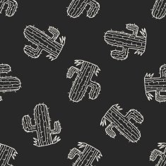 Cactu doodle seamless pattern background N2
