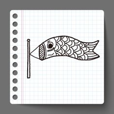Japanese kite doodle N6