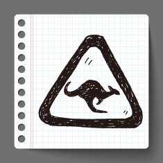 Kangaroo sign doodle N5