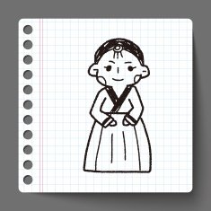 Korea woman doodle N6