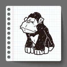 orangutan monkey doodle N13
