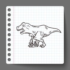 Tyrannosaurus dinosaur doodle N6