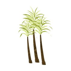 Cartoon Palm Tree N86