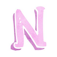 Cartoon Letter N N26